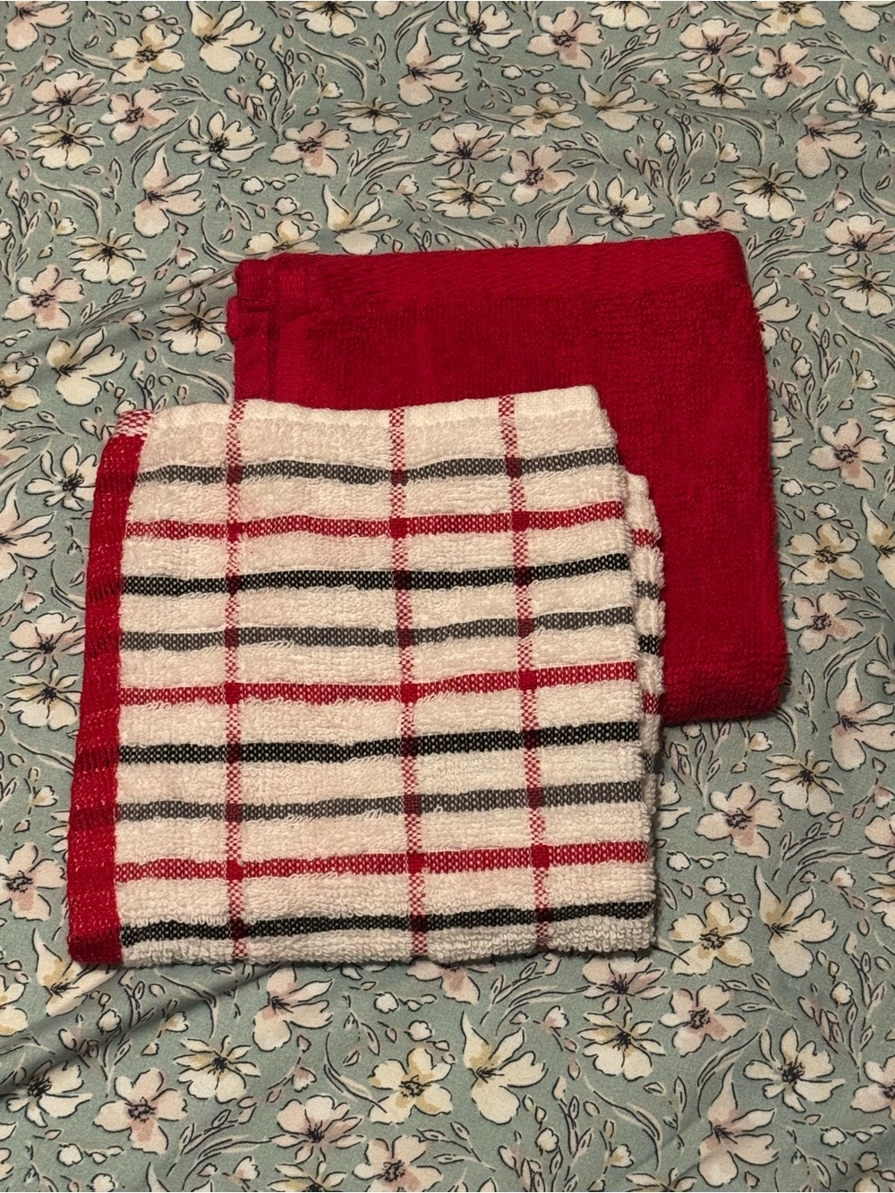 JCPenny 2 Pack Red Dish Cloth Towels